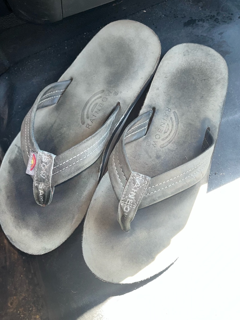 Rainbow Men’s Flip Flops Sandals - Gray
